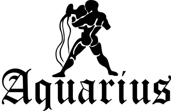 Aquarius 1 zodiac decal - North 49 Decals