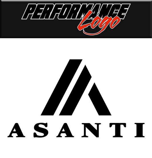 Asanti Wheels decal, sticker, performance car decal, sticker