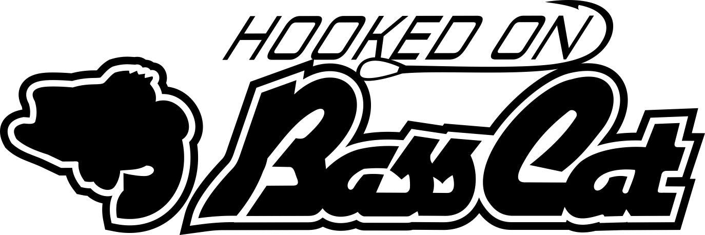 bass cat decal, car decal, fishing sticker