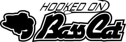 bass cat decal, car decal, fishing sticker