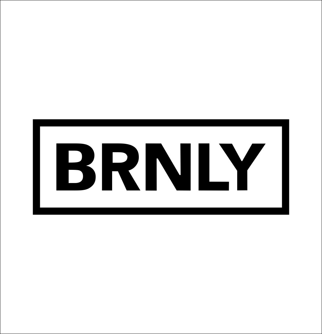 BRNLY decal, sticker, hunting fishing decal, car sticker