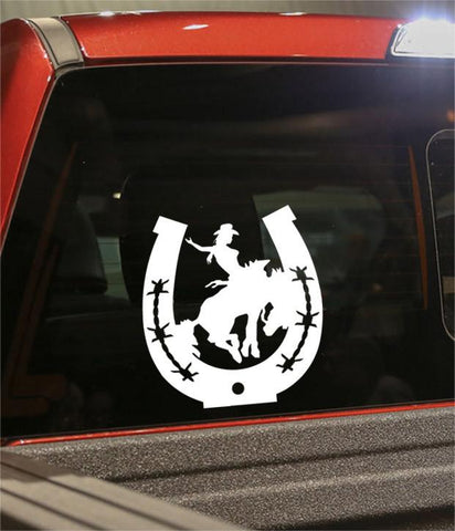 bronc cowgirl country & western decal - North 49 Decals