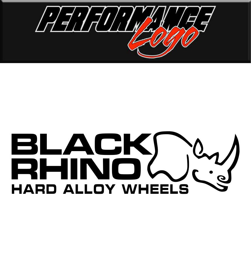 Black Rhino Wheels decal, sticker performance decal, car sticker