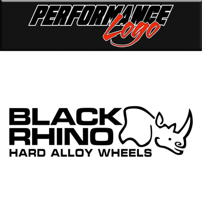Black Rhino Wheels decal, sticker performance decal, car sticker