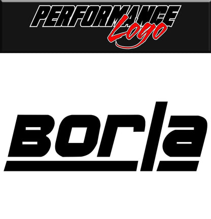 Borla exhaust decal, sticker, performance decal, car sticker