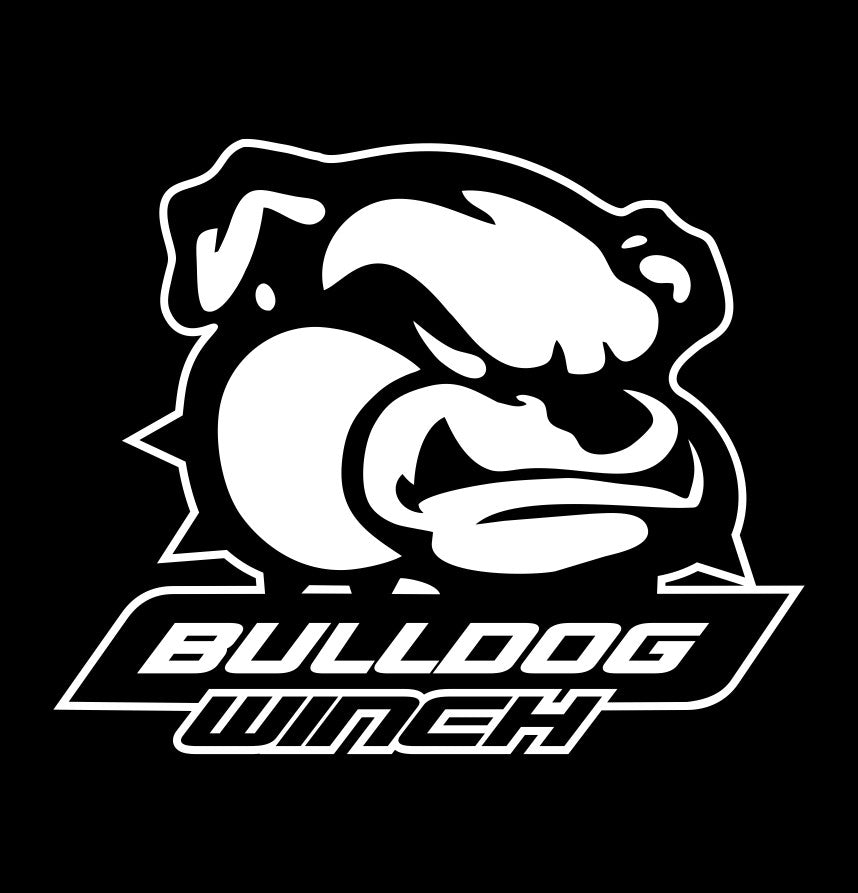 Bulldog Winch decal, sticker, car decal, performance sticker
