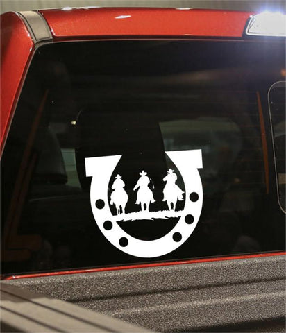 cowboys on horses 2 country & western decal - North 49 Decals