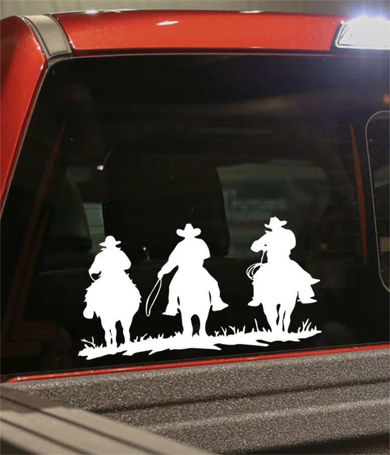 cowboys on horse country & western decal - North 49 Decals