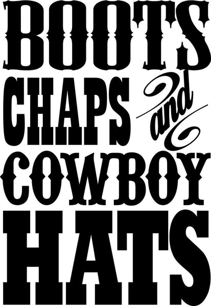 Boots chaps country & western decal - North 49 Decals
