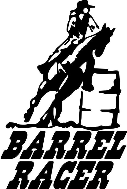 Barrell Racer Decal Barrel racer country & western decal – North 49 Decals
