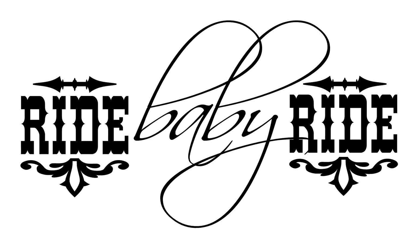 Ride baby ride country & western decal - North 49 Decals