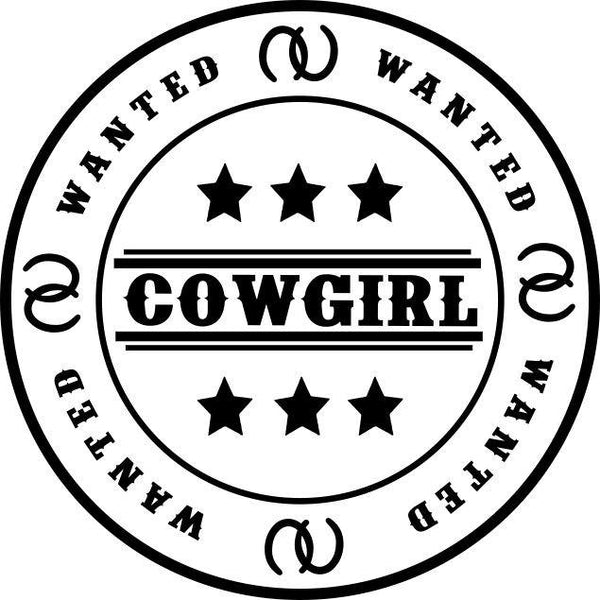 Cowgirl wanted country & western decal - North 49 Decals