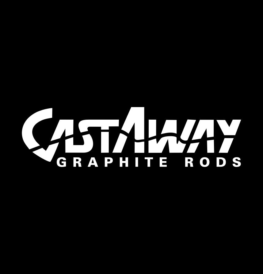 Castaway Rods decal, sticker, fishing hunting decal, car sticker
