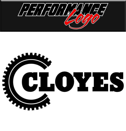 Cloyes gear decal, sticker, performance decal, car sticker