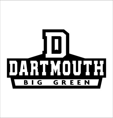 Dartmouth Big Green decal, car decal sticker, college football