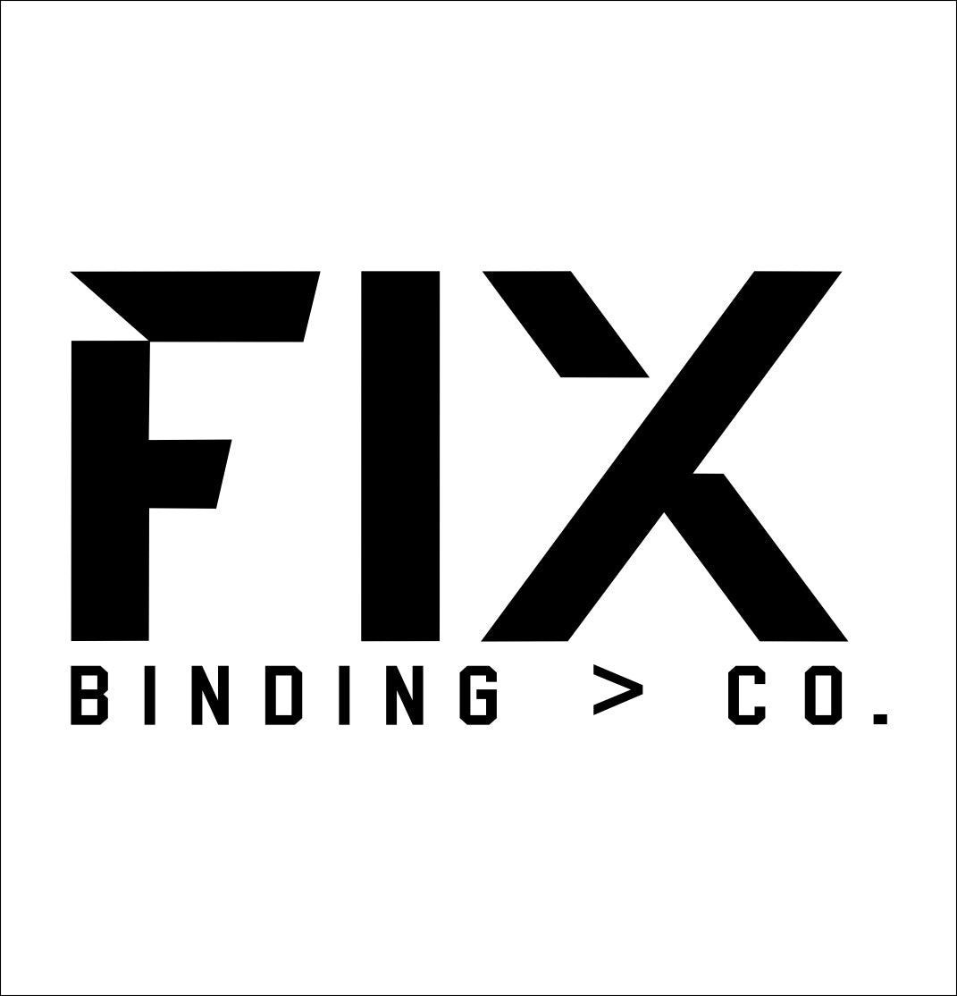 Fix Bindings decal, ski snowboard decal, car decal sticker