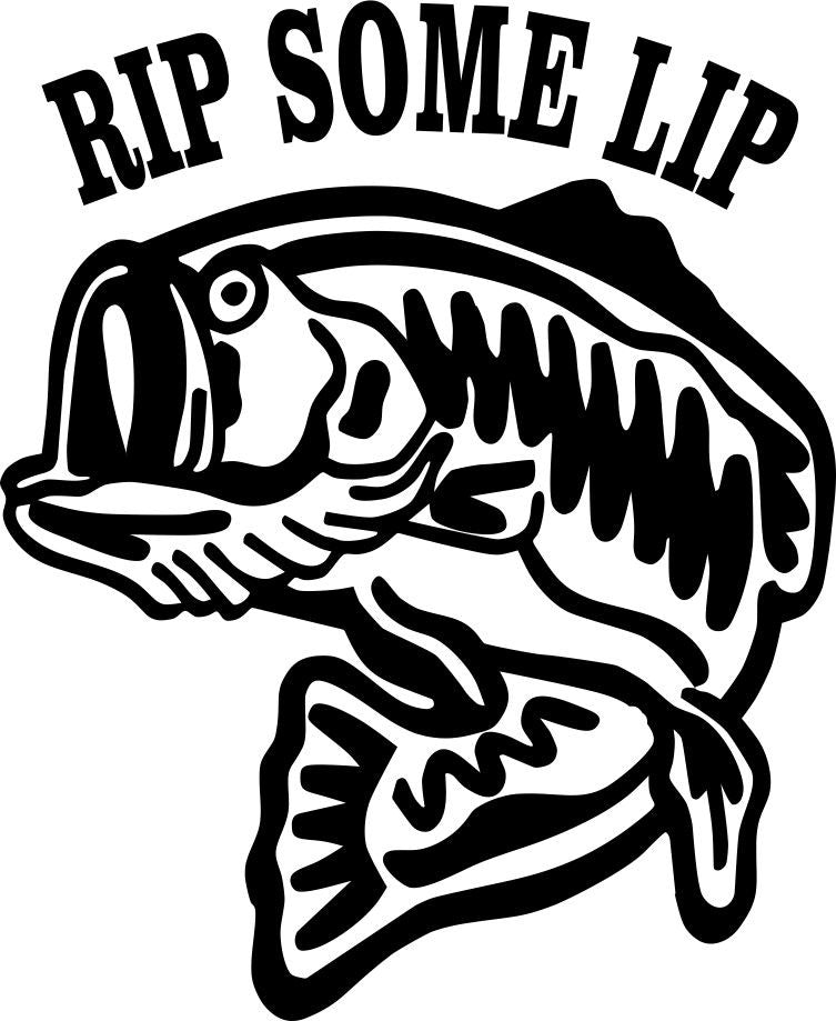 Rip some lip fishing decal
