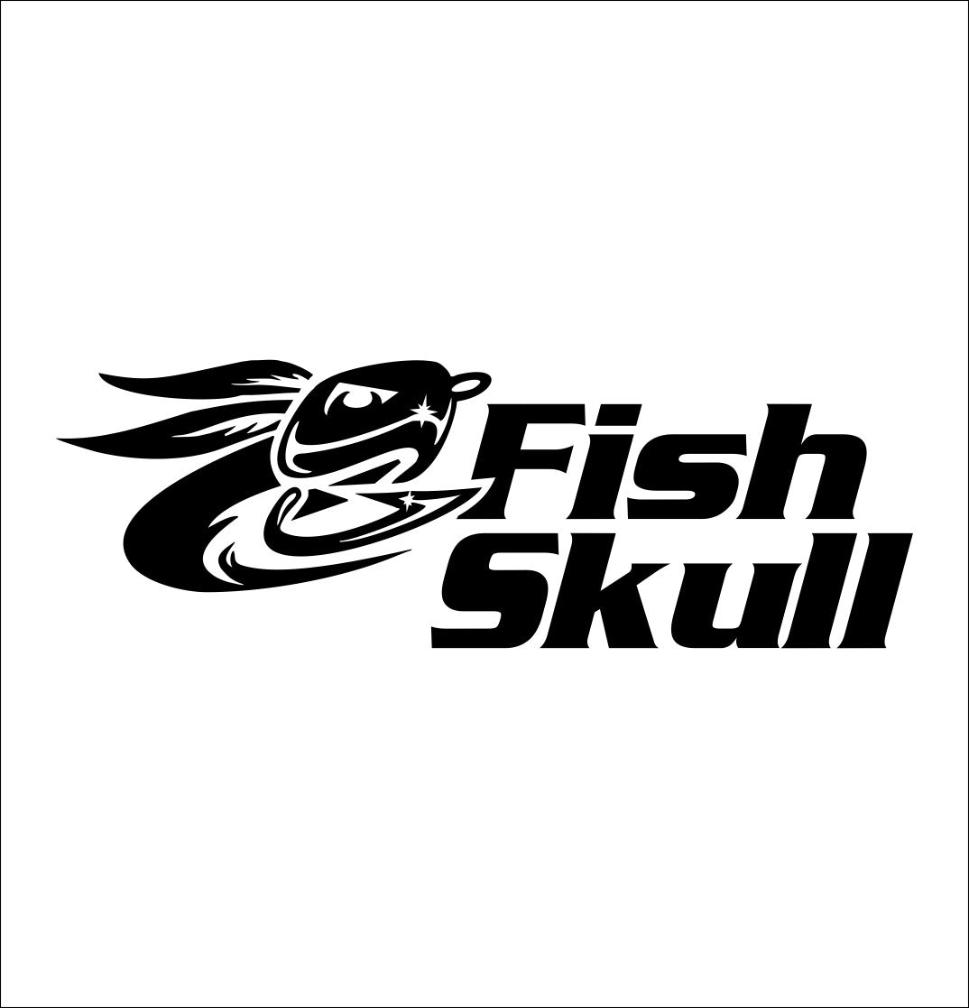 Fish Skull Fly Fishing decal, sticker, hunting fishing decal, car sticker