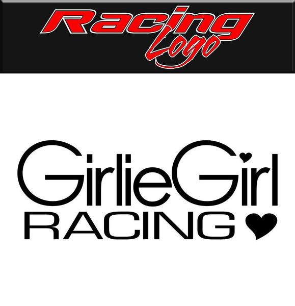 Girlie Girl Racing decal, racing sticker