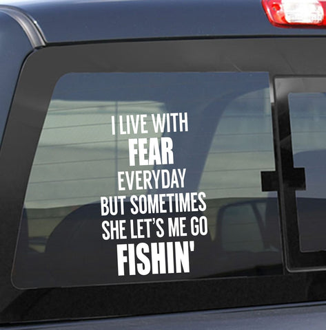 fishing decals, car decal, window sticker