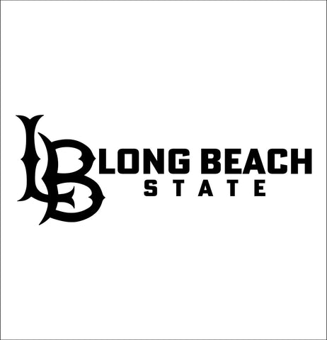Long Beach State decal, car decal sticker, college football