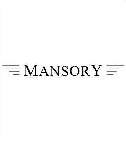 Mansory decal, sticker, car decal