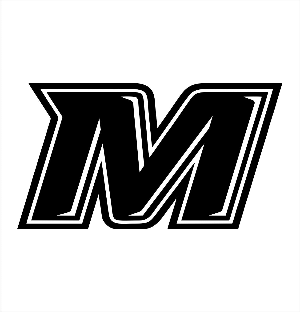 Monmouth Hawks decal, car decal sticker, college football