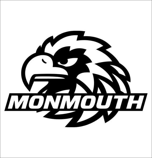 Monmouth Hawks decal, car decal sticker, college football