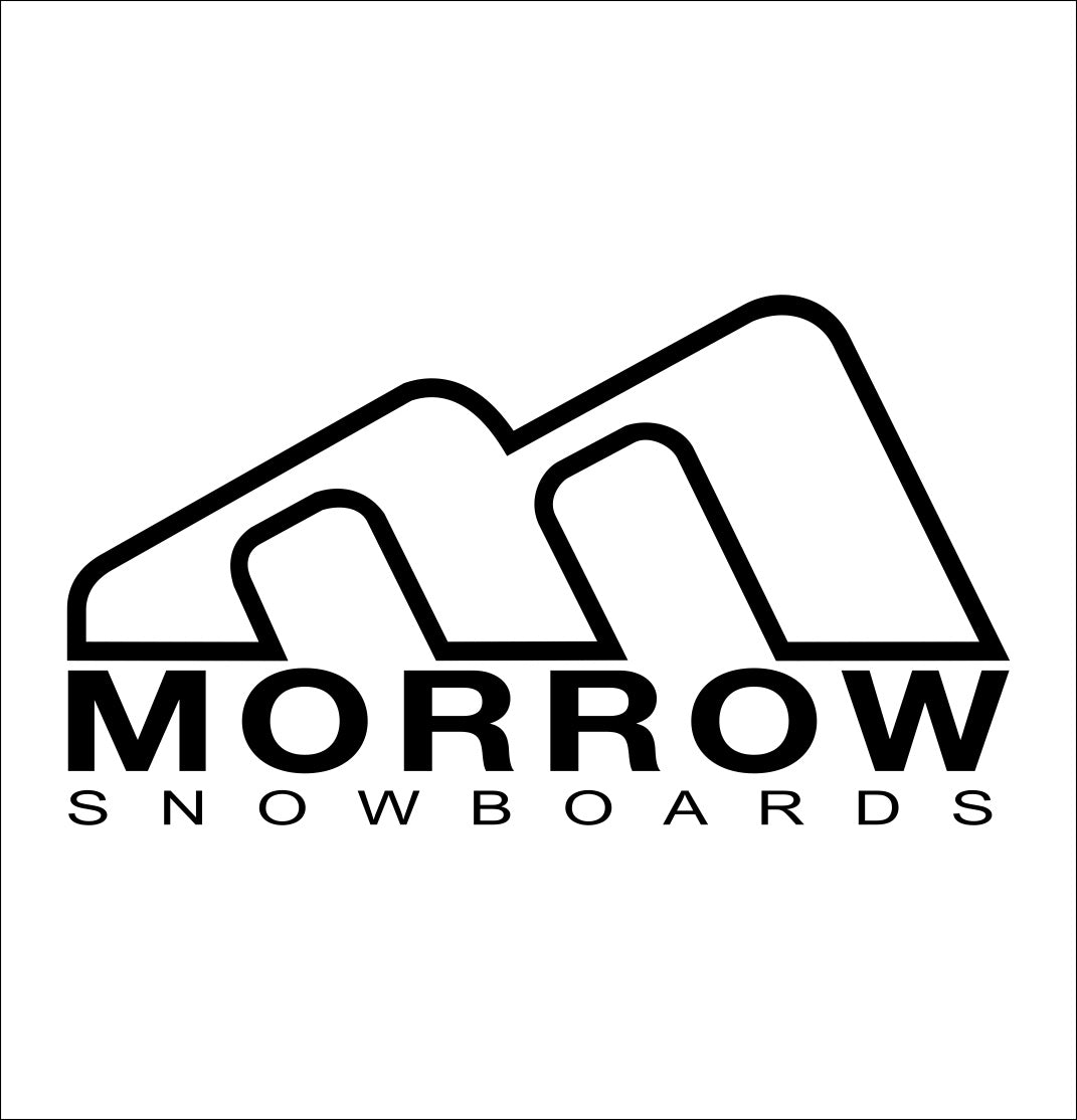 Morrow Snowboards decal, ski snowboard decal, car decal sticker