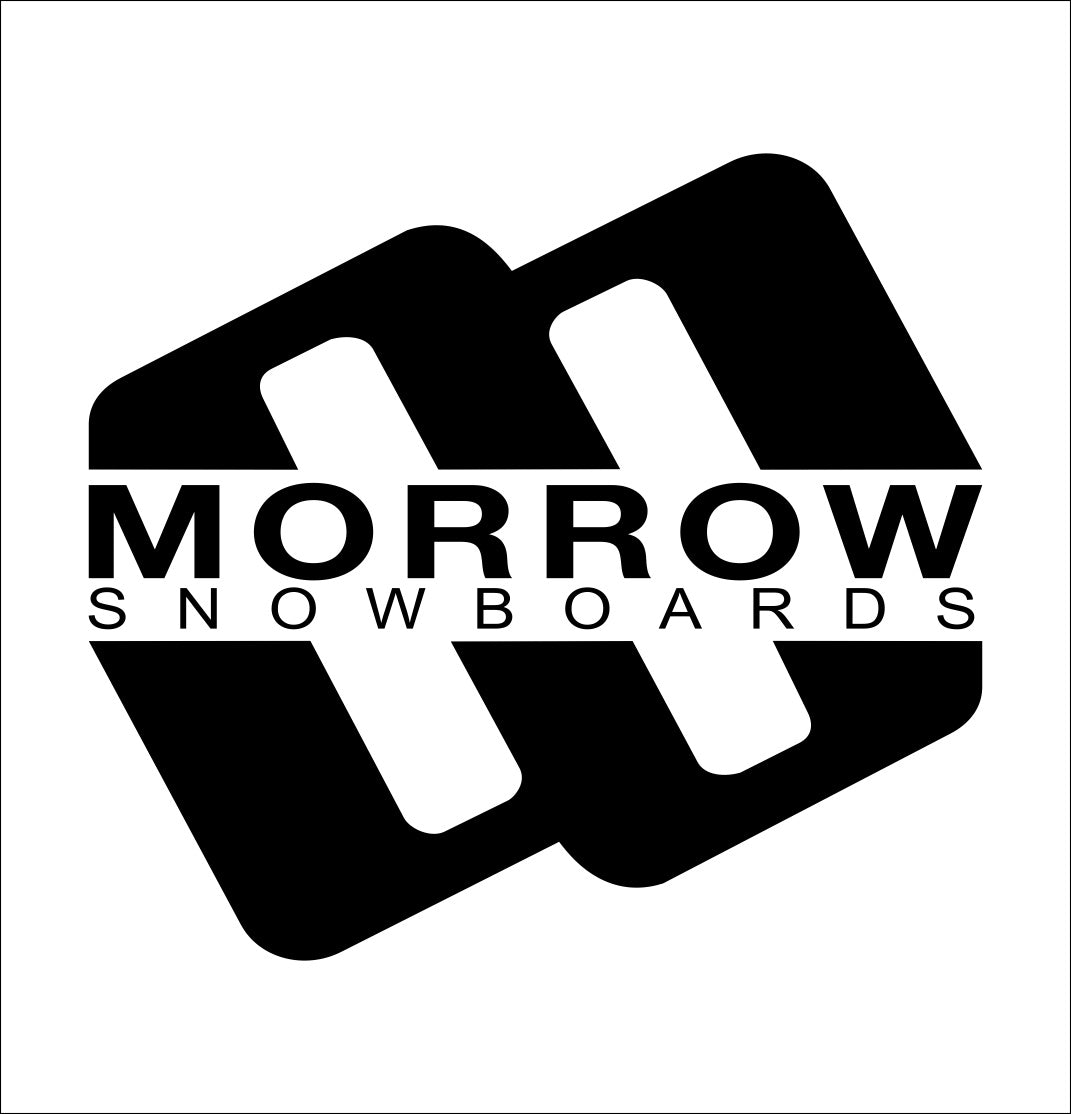 Morrow Snowboards decal, ski snowboard decal, car decal sticker