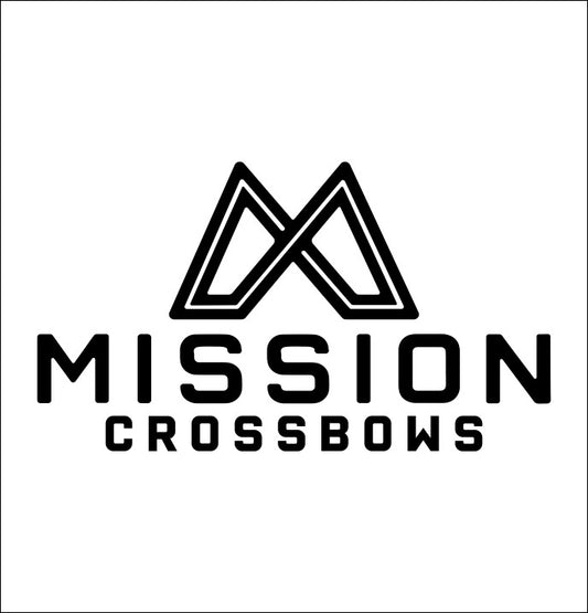 Mission Crossbows decal, sticker, hunting fishing decal, car sticker