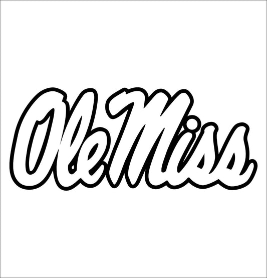Mississippi Ole Miss Rebels decal, car decal sticker, college football