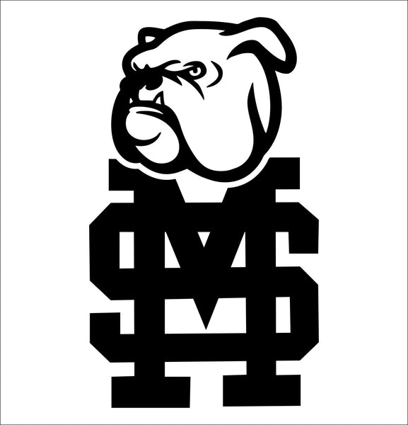 Mississippi State Bulldogs decal, car decal sticker, college football