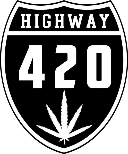 Highway 420 marijuana decal - North 49 Decals