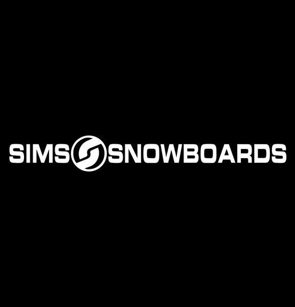 Sims Snowboards decal, ski snowboard decal, car decal sticker