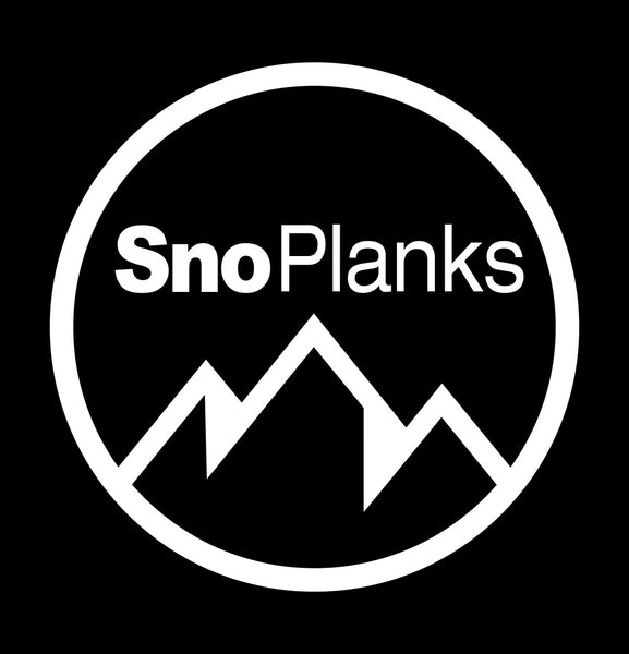 SnoPlanks decal, ski snowboard decal, car decal sticker