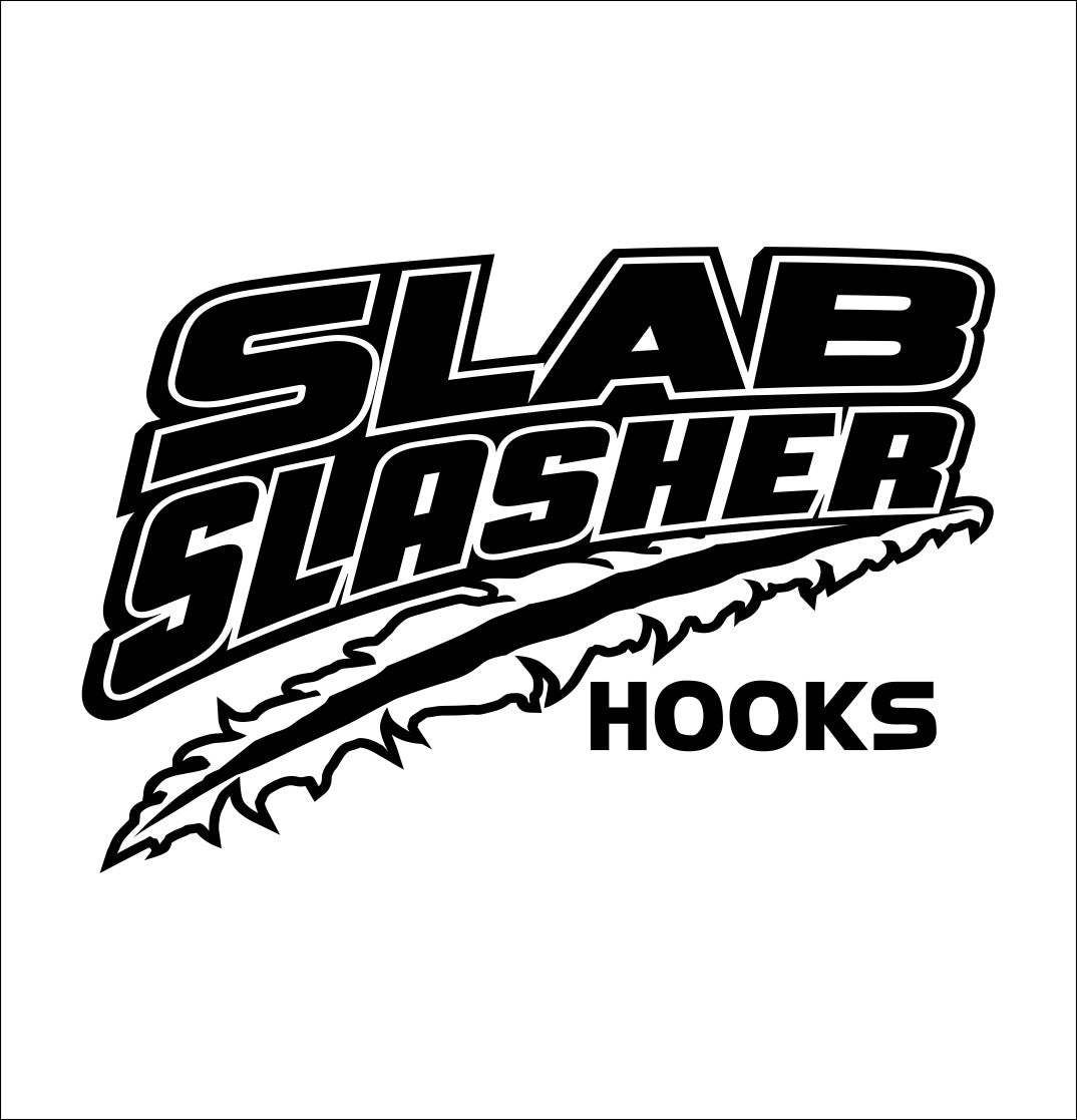Slab Slasher Hooks decal, sticker, hunting fishing decal, car sticker