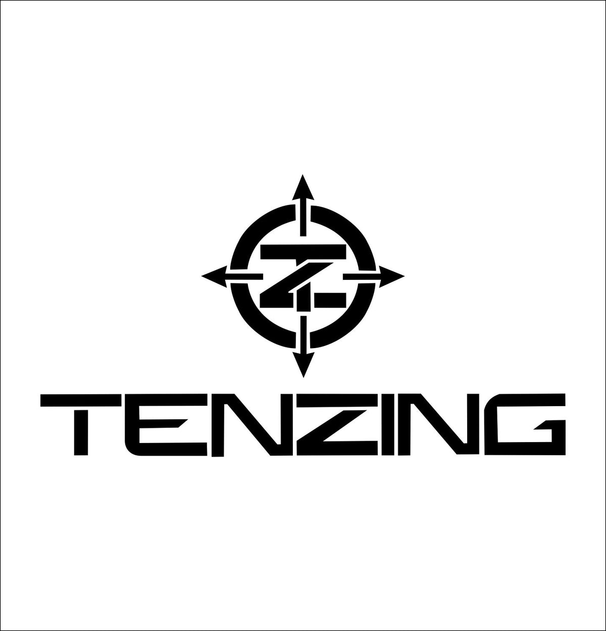 Tenzing outdoors decal, sticker, fishing hunting sticker, car decal b