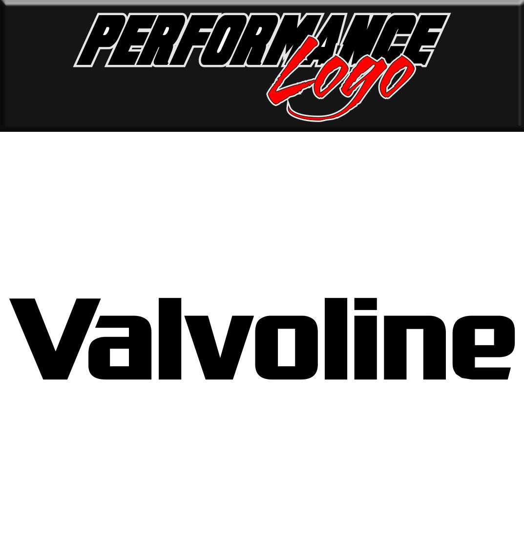 Valvoline decal, performance decal, sticker