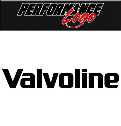 Valvoline decal, performance decal, sticker