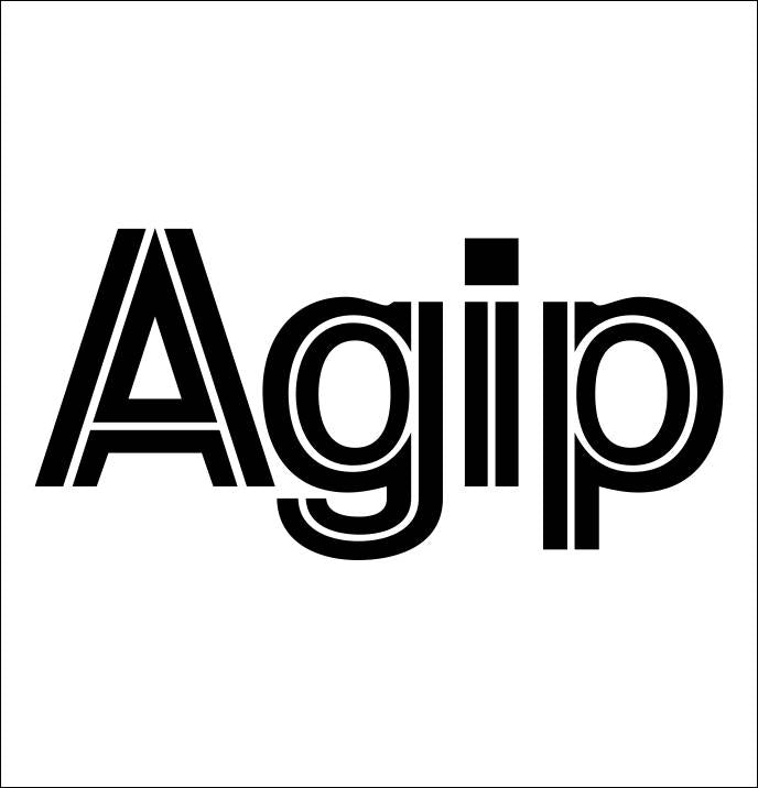 agip decal, sticker, car decal