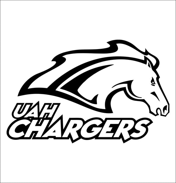Alabama Huntsville Chargers decal, car decal sticker, college football