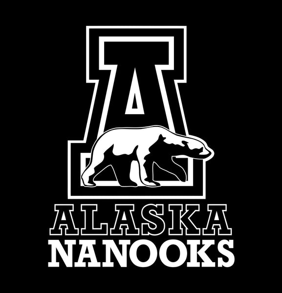 Alaska Nanooks decal, car decal sticker, college football