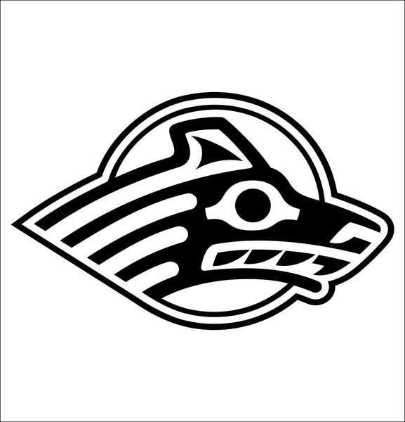 Alaska Seawolves decal, car decal sticker, college football