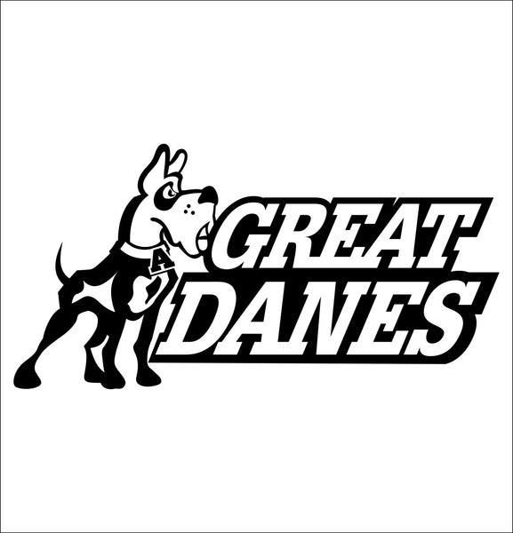 Albany Great Danes decal, car decal sticker, college football