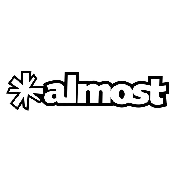 Almost Skateboards decal, skateboarding decal, car decal sticker