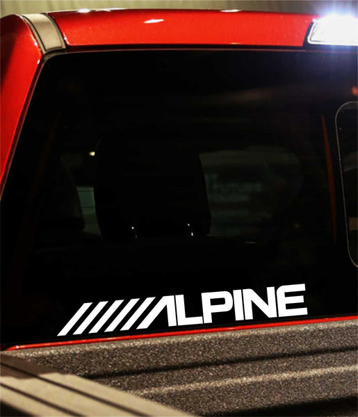 Alpine decal, sticker, audio decal