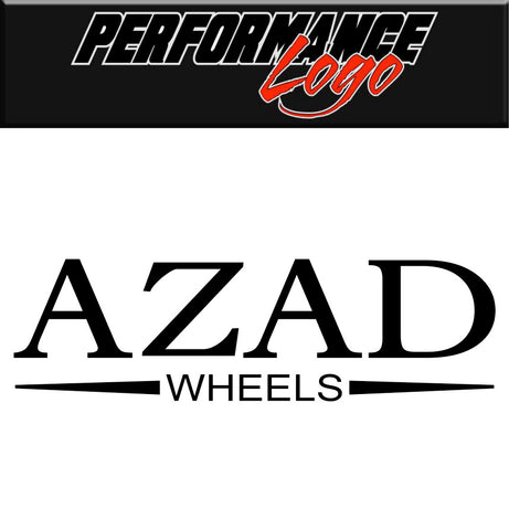 Azad Wheels decal, performance car decal sticker