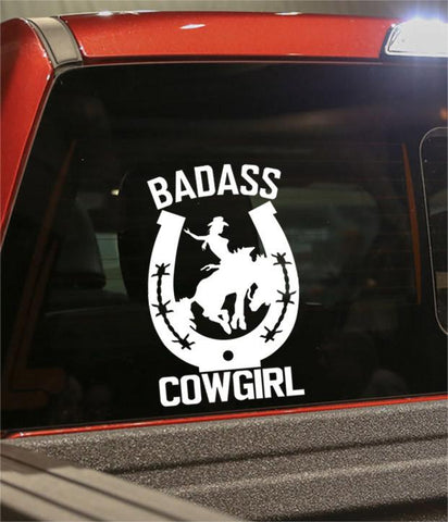 badass cowgirl 2 country & western decal - North 49 Decals