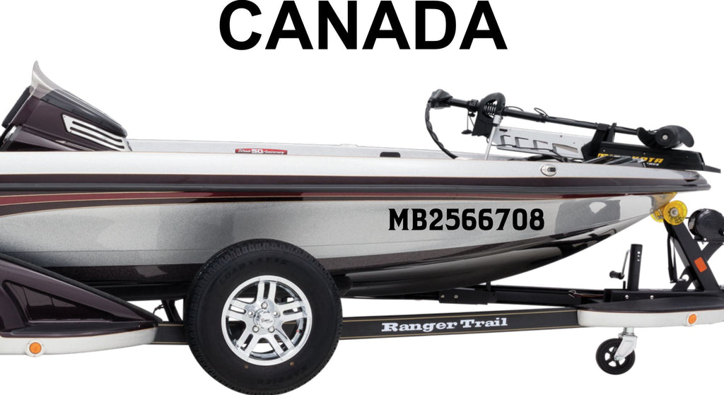Backcountry Font 3" Boat Numbers Decal One Set North 49 Decals